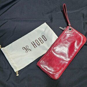 Hobo Red Wristlet with Dust Bag
